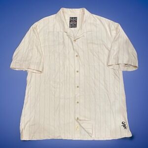 Tommy Bahamas Chicago White Sox Silk Button Down Shirt Pinstripe Limited Edition